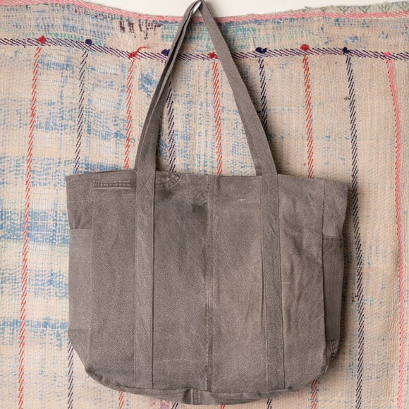 Gray Upcycled carhartt Tote bag - Picture 6 of 7